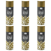 6X 151 Gold Metallic Spray Paint 400ml Spray Paint